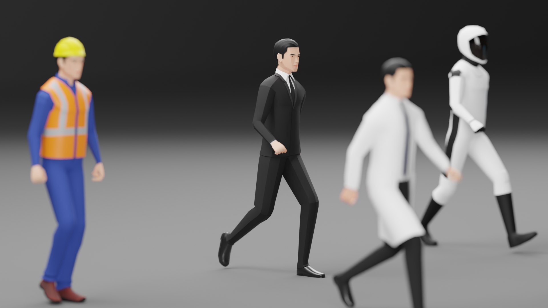 Male Pack 01 - Lowpoly - Rigged model - TurboSquid 2142000