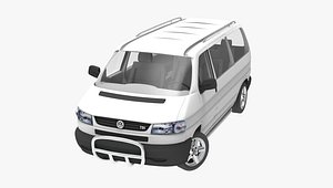 3D model volkswagen transporter tdi van