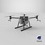 Agricultural Drone 3D Model Quadrotor Farming UAV Sprayer for Crop Dusting  Precision Agriculture
