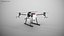 3D Agricultural Drone 3D Model Quadrotor Farming UAV Sprayer for Crop Dusting  Precision Agriculture model