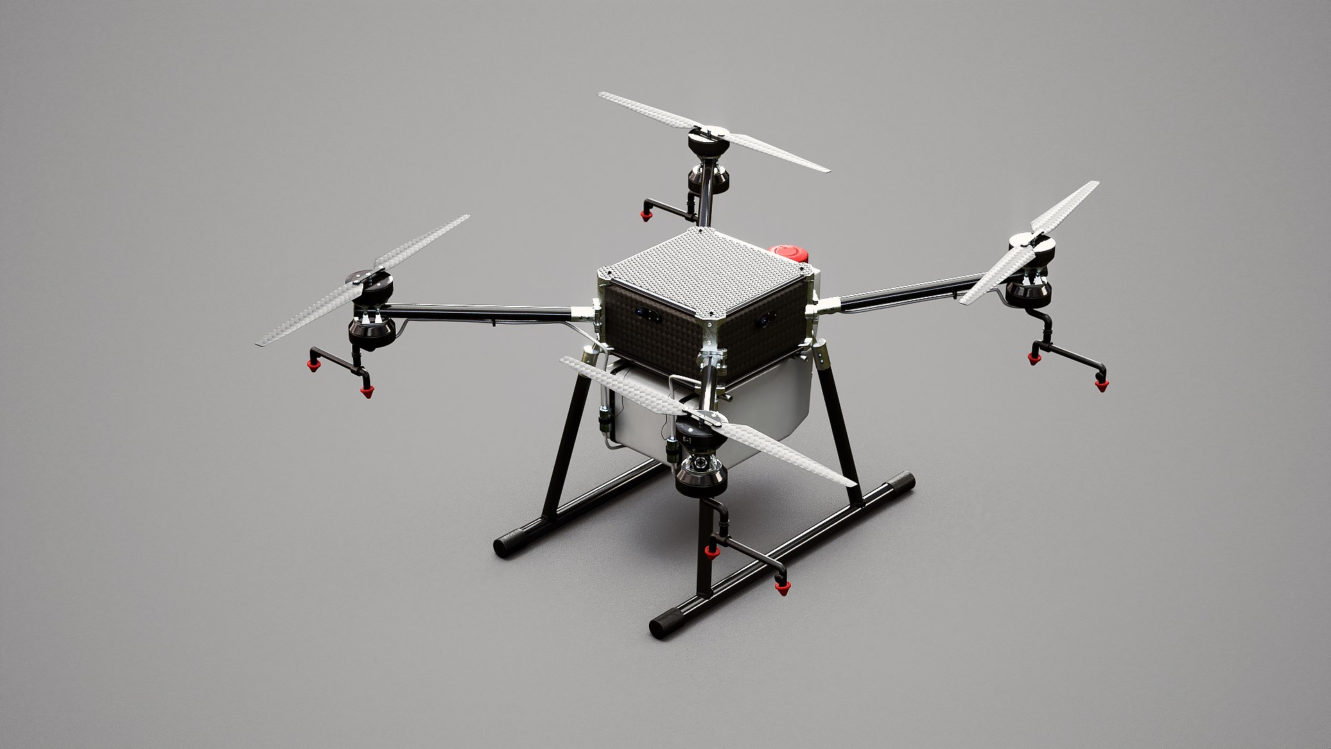 3D Agricultural Drone 3D Model Quadrotor Farming UAV Sprayer for Crop Dusting  Precision Agriculture model https://p.turbosquid.com/ts-thumb/v5/ST76Ei/FS/dronerol_0003/png/1757771599/1920x1080/fit_q87/fda70189bb41912e2aa3b4a75a06b9f443b6d20f/dronerol_0003.jpg