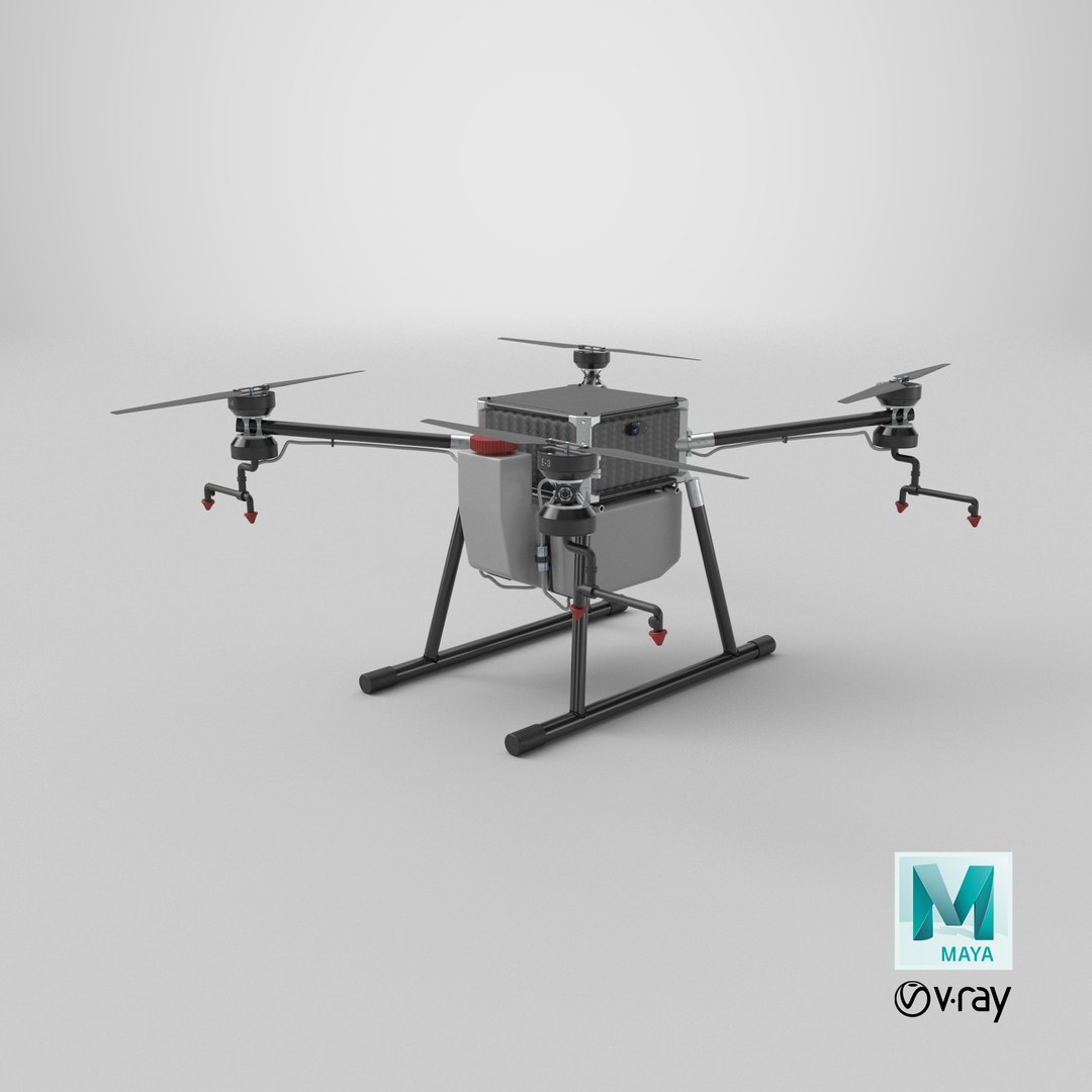 3D Agricultural Drone 3D Model Quadrotor Farming UAV Sprayer for Crop Dusting  Precision Agriculture model https://p.turbosquid.com/ts-thumb/v5/ST76Ei/GH/stemcell_maya_vray_render/png/1778091422/1920x1080/fit_q87/2a0f3b99318eac55a25a2972bcb0da727a95f5ca/stemcell_maya_vray_render.jpg
