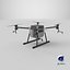 Agricultural Drone 3D Model Quadrotor Farming UAV Sprayer for Crop Dusting  Precision Agriculture