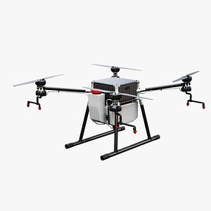 3D Agricultural Drone 3D Model Quadrotor Farming UAV Sprayer for Crop Dusting  Precision Agriculture model