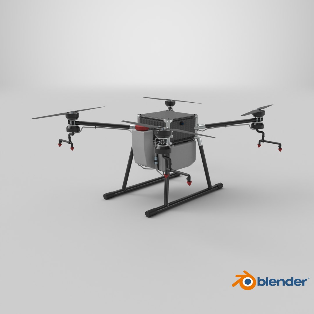3D Agricultural Drone 3D Model Quadrotor Farming UAV Sprayer for Crop Dusting  Precision Agriculture model https://p.turbosquid.com/ts-thumb/v5/ST76Ei/xV/stemcell_blender_cycles_render/png/1778091419/1920x1080/fit_q87/4640315814ade72238c43cf9498f09cacdf1733e/stemcell_blender_cycles_render.jpg