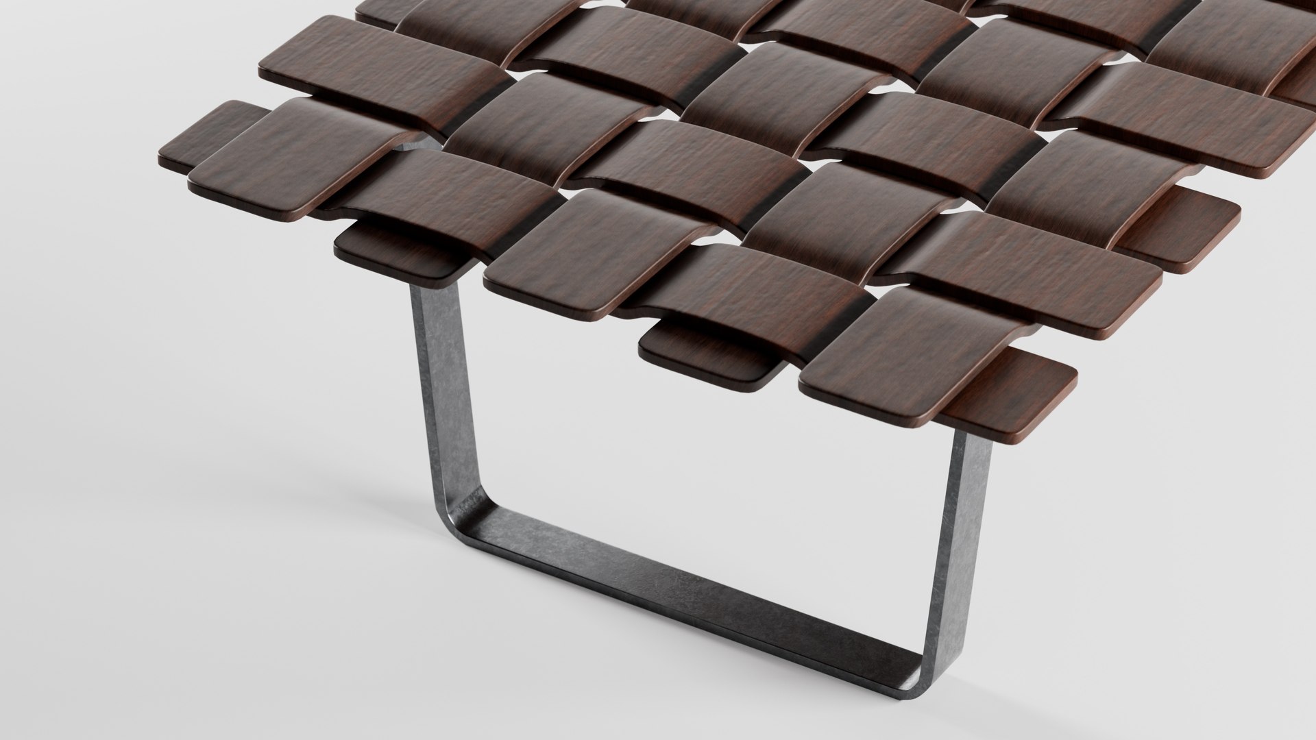 3D Walnut Grid Bench - TurboSquid 1967857