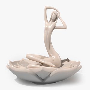 3d model beautiful figurine leaves