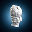 Modelo 3D para imprimir de un panda astronauta chibi
