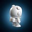 Modelo 3D para imprimir de un panda astronauta chibi