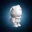 Modelo 3D para imprimir de un panda astronauta chibi