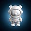 Modelo 3D para imprimir de un panda astronauta chibi