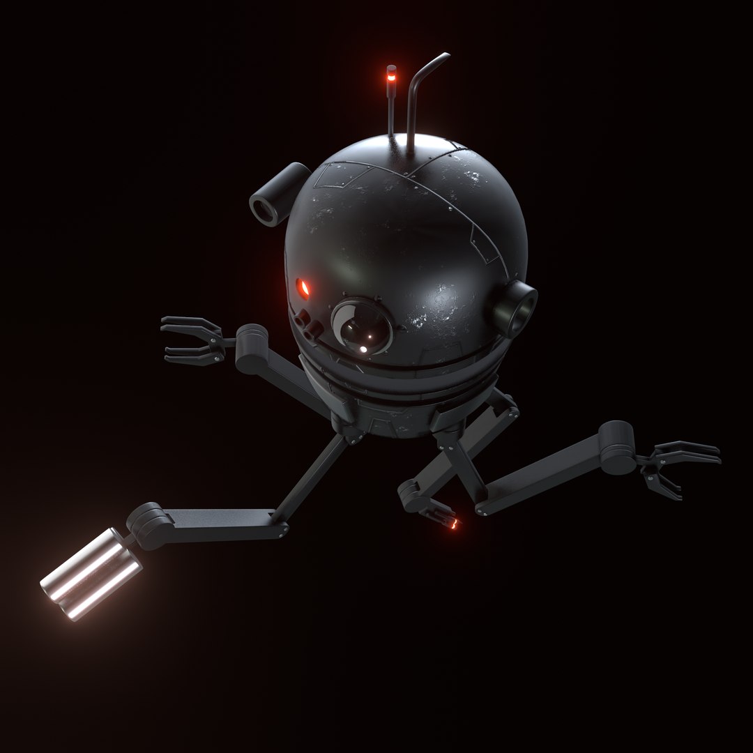 Sci-fi Robot Drone 3D - TurboSquid 1653706