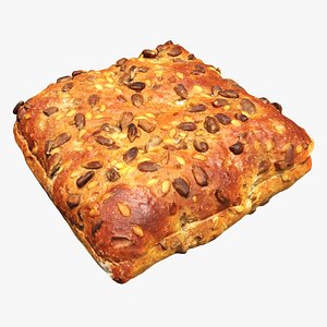 Flat wheat bread with seeds for fast food