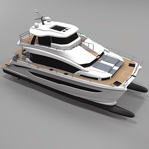 Aquila 54 Yacht Power Catamaran 3D model