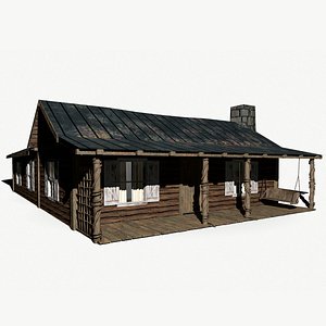 3D Abandoned Cabin model