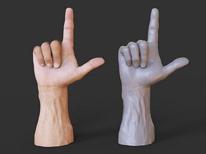 Male Hand Pose 08 3D model