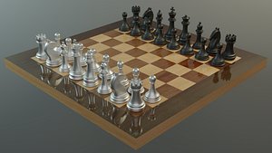 Chess Set 3D model