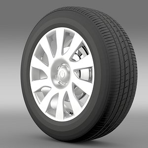 3d model vauxhall vivaro van wheel