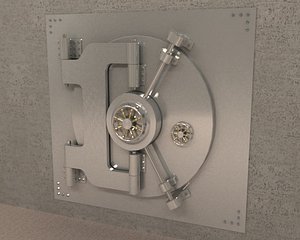 bank gold 3d model