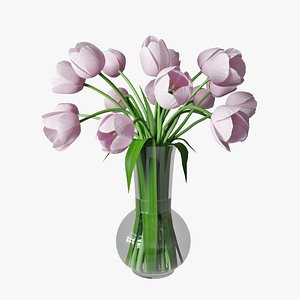 tulips vase 3D model