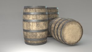 3D Whiskey Barrel