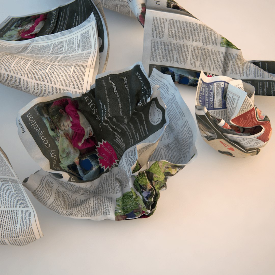 crumpled newspaper paper 3d model https://p.turbosquid.com/ts-thumb/v6/1yvVN9/T46ulR7A/crumpled_news_paper_0030/png/1442712998/1920x1080/fit_q87/4aaeb9840d74dafc3a46be3c06258086cb5fc60b/crumpled_news_paper_0030.jpg