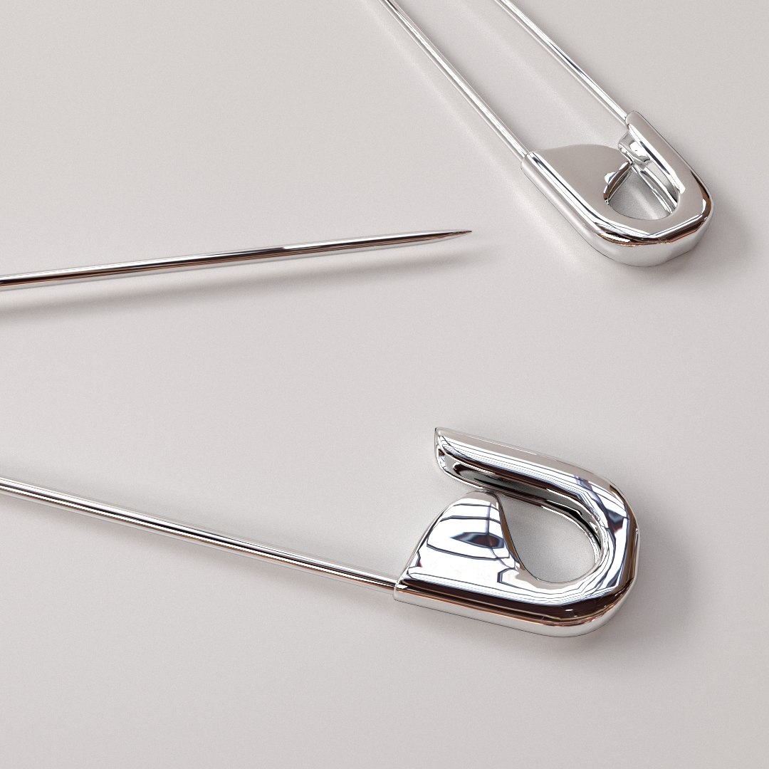 Safety Pin 3d Model