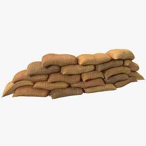 c4d sandbags barricade