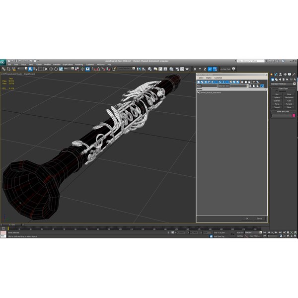 3d Clarinet Musical Instrument Model