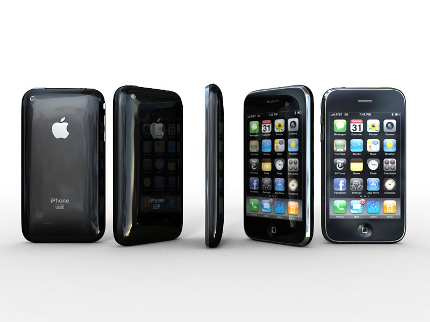 3d model iphone 3g