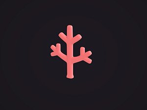 3D Pink Coral model