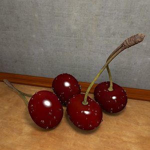 3d fruit cherry model