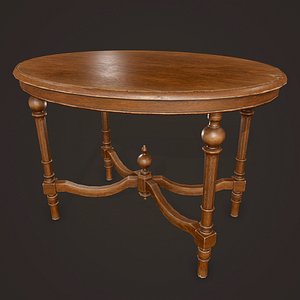 3D antique table chair ready model