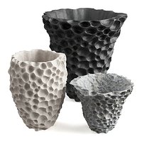 Hewn stone vase