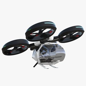 SciFi Futuristic Passenger Drone Rigged