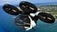 SciFi Futuristic Passenger Drone Rigged