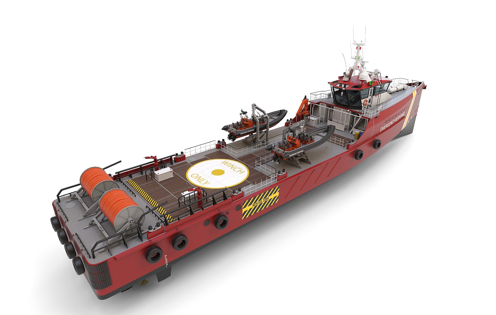 FAST EMERGENCY RESPONSE VESSEL 3D model - TurboSquid 1723849
