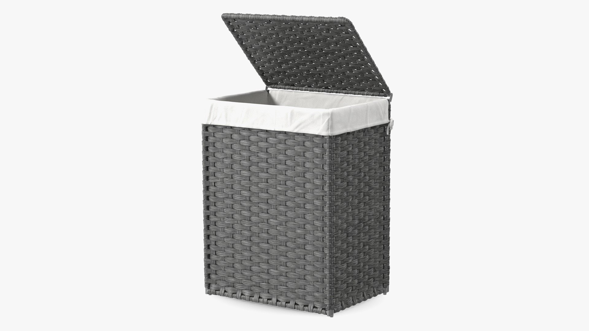 Rattique Laundry Hamper with Liner Black 3D model preview