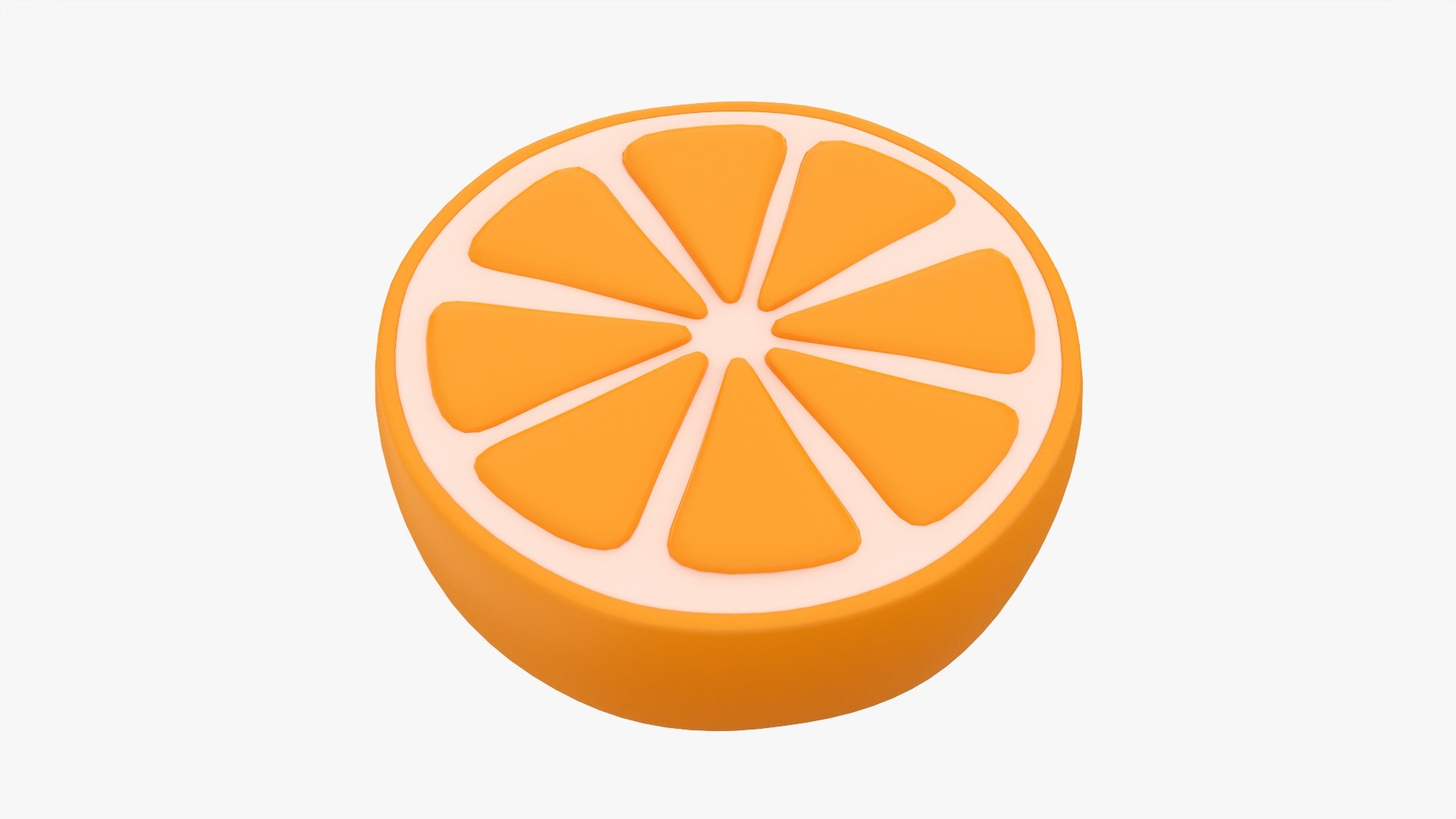 Stylized orange slice model - TurboSquid 1733094