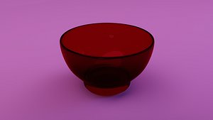 red glass bowl 3D model