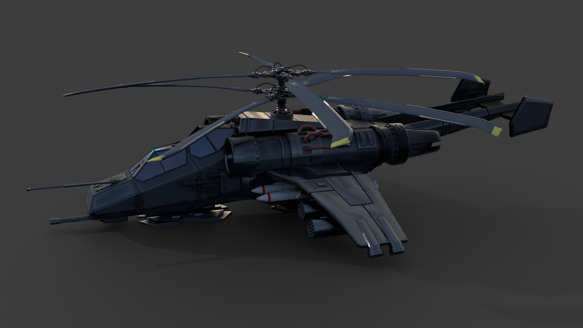 Sci-Fi Helicopter Aircraft 3D Model 3D - TurboSquid 2122604