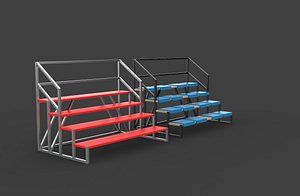 Stadium Bench 3D model 3D model