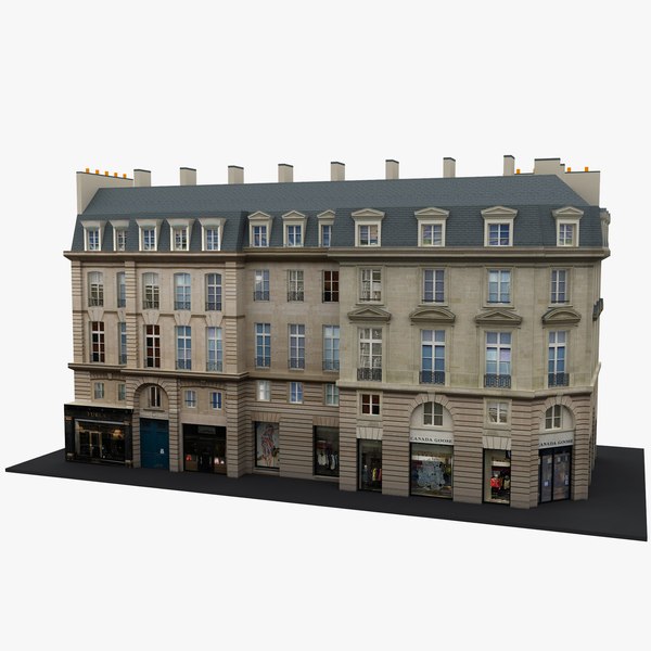 Typical Parisian Apartment Building 21 3D model