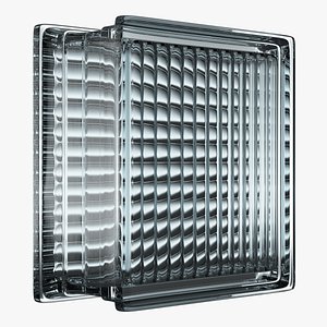 3D glass block 3 model
