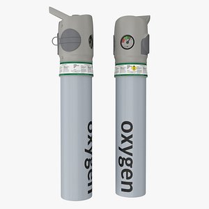 Medical oxygen cylinder 3D model