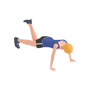 3D model animations exercise woman