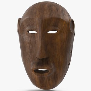 African Congo Mask 3 Wood