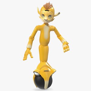 Mirokai Robot Yellow Rigged