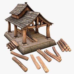 3D Sawmill and Warehouse model