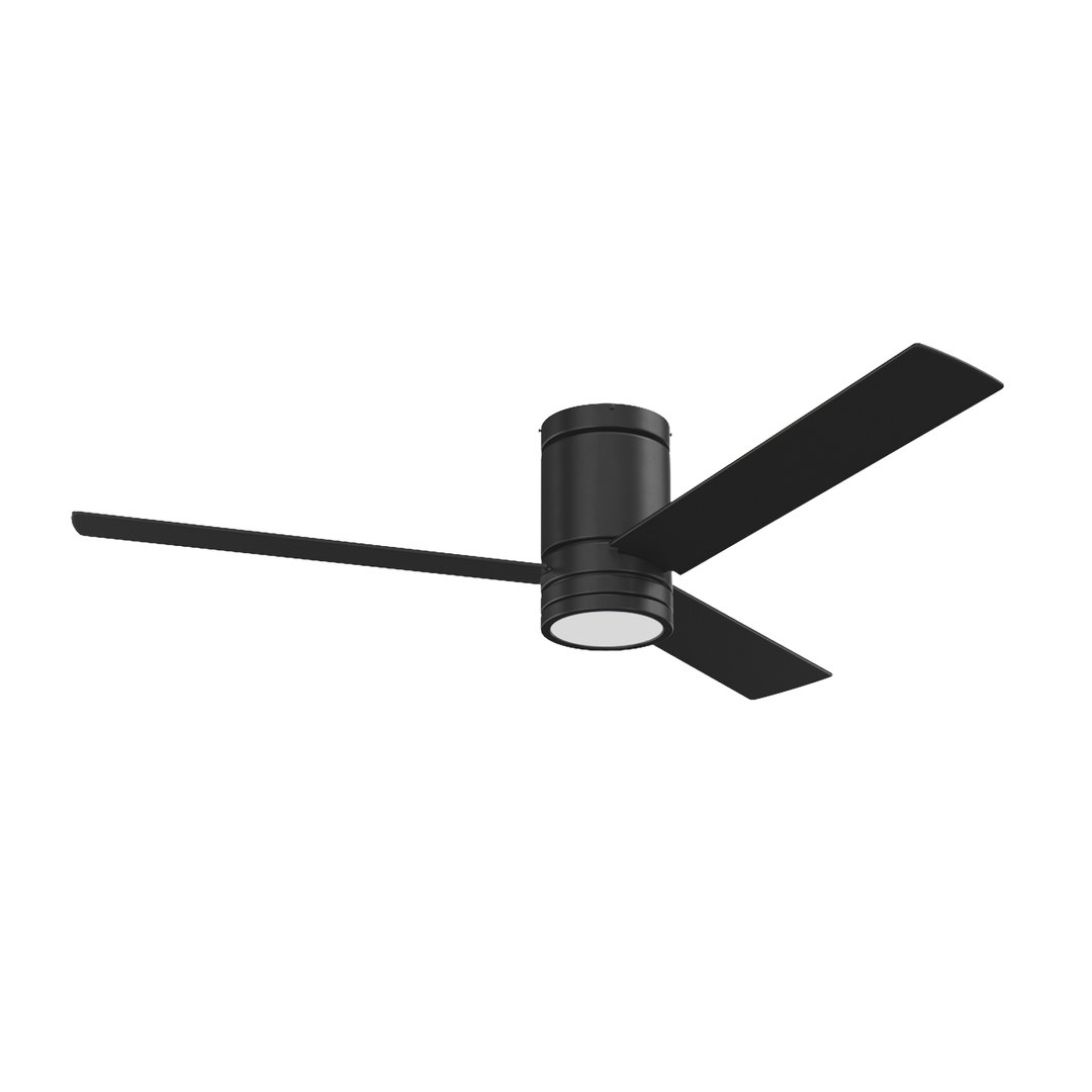 3D 52 Inch Espy Matte Black Remote Control Ceiling Fan Model